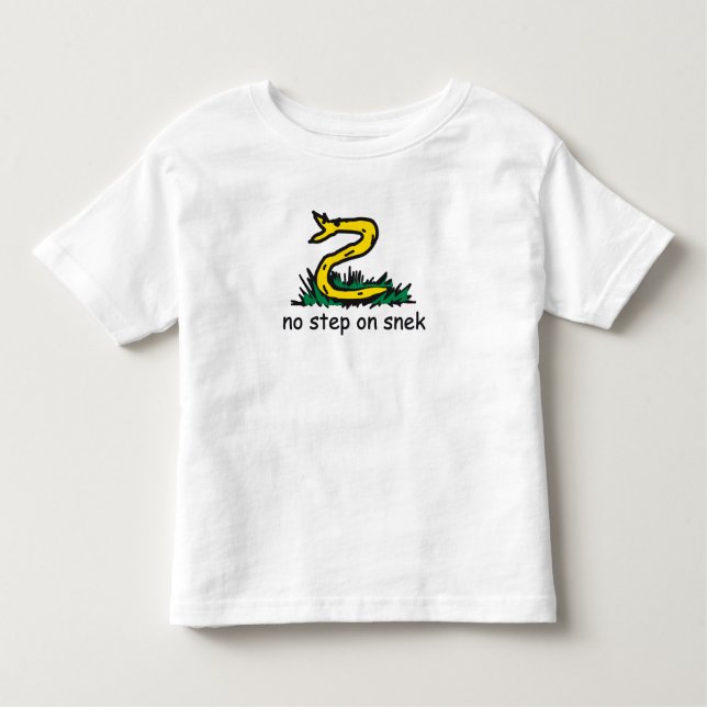 No step on snek memes Gadsden parody SnekRight Toddler T-Shirt (Front)