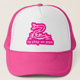 No step on snek memes Gadsden SnekRight pink Trucker Hat