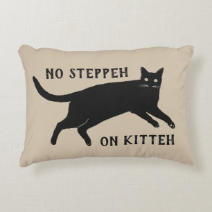 No Steppeh On Kitteh Throw Pillow
