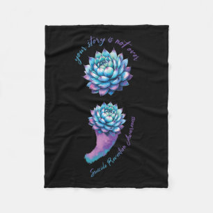 No Story Should End To Soon Mental Health Suicide  Fleece Blanket