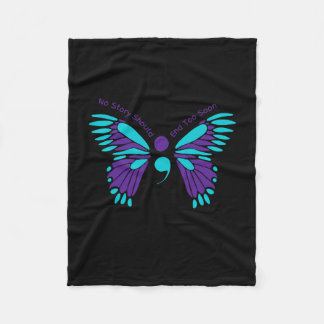No Story Should End Too Soon Butterfly Suicide Pre Fleece Blanket