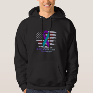 No Story Should End Too Soon USA Flag Suicide Awar Hoodie