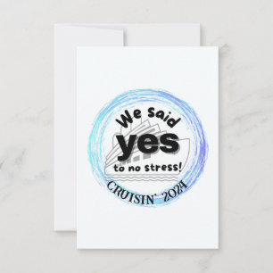 No Stress Cruising Crew Thank You Card