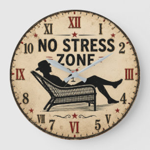 No Stress Zone Large Clock