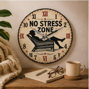 No Stress Zone  Large Clock