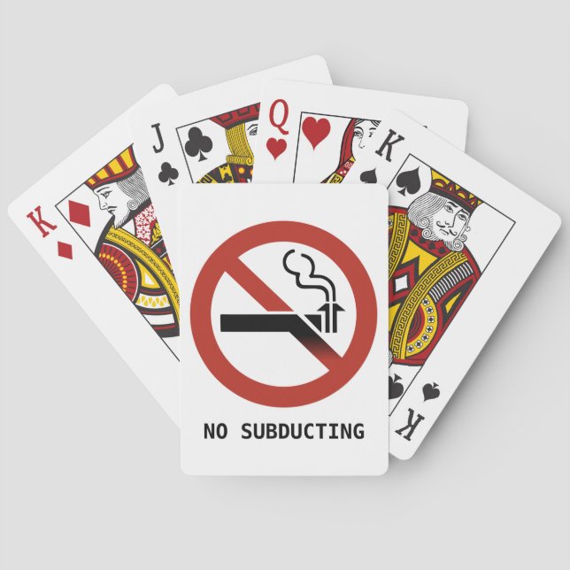 No Subducting Geology Logo Playing Cards (Back)