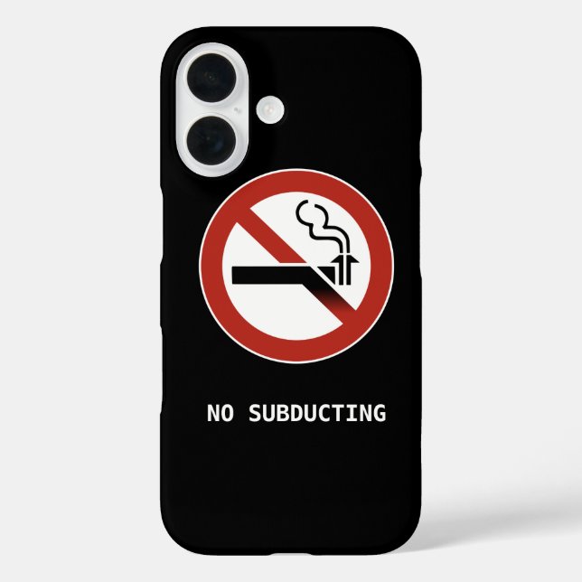 No Subducting- Geology Parody Logo Case-Mate iPhone Case (Back)