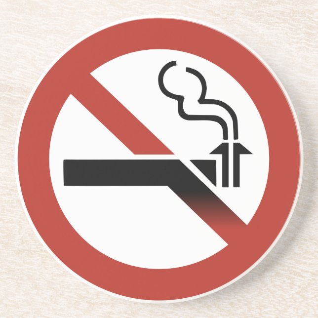 No Subducting Logo Sandstone Coaster (Front)