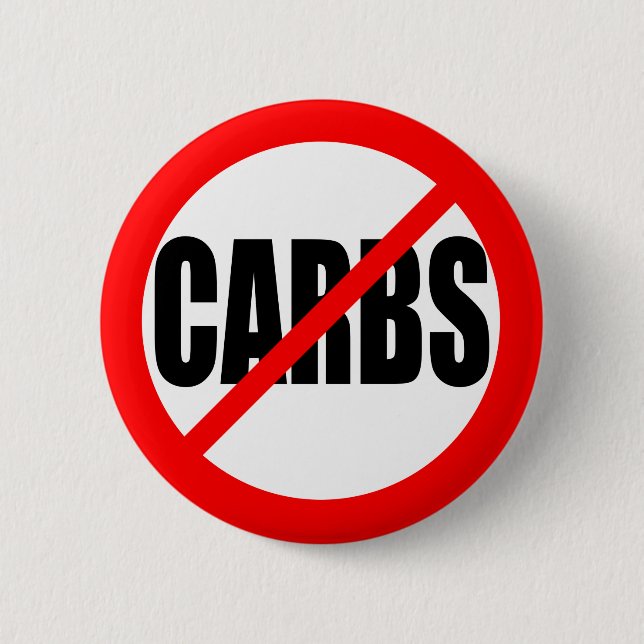 "NO SUGAR" 6 CM ROUND BADGE (Front)