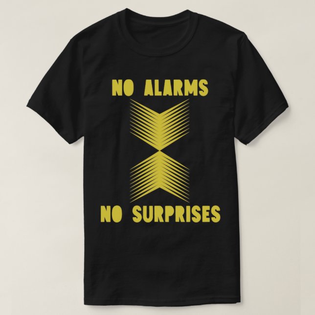 No Surprises mustard T-Shirt (Design Front)