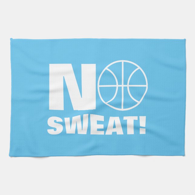 No sweat kitchen towel gift for basketball player (Horizontal)