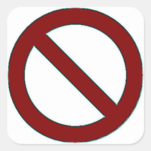 NO! Symbol Sticker (large)