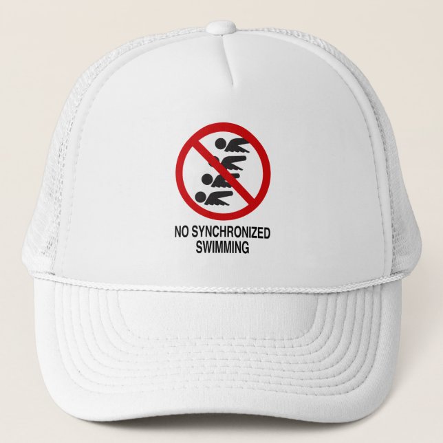 No Synchronised Swimming Trucker Hat (Front)