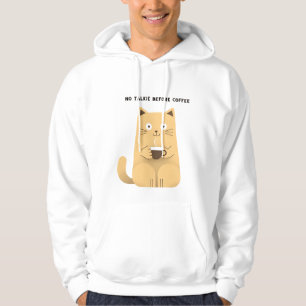 No Talkie Before Coffee – Funny Cat Coffee Lover H Hoodie