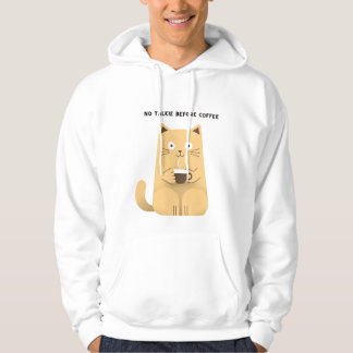 No Talkie Before Coffee – Funny Cat Coffee Lover H Hoodie