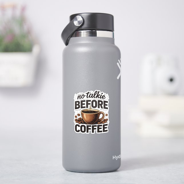 No Talkie Before Coffee – Funny Retro Coffee Lover (HydroFlask)