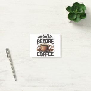 No Talkie Before Coffee – Funny Retro Coffee Lover Post-it Notes