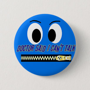 No Talking!_Button 6 Cm Round Badge