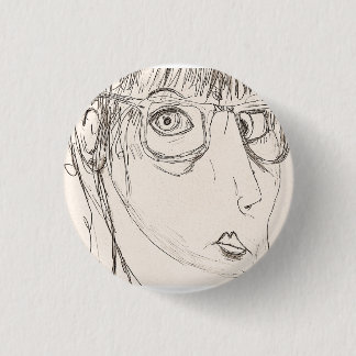 no talking the library 3 cm round badge