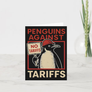 No Tariffs Penguin Resist Penguins Protest Against Card