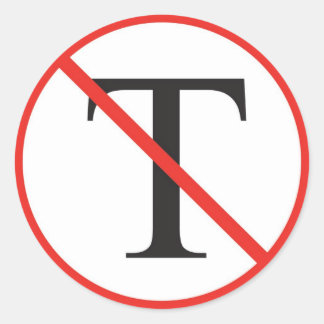 No Tea Party Sticker