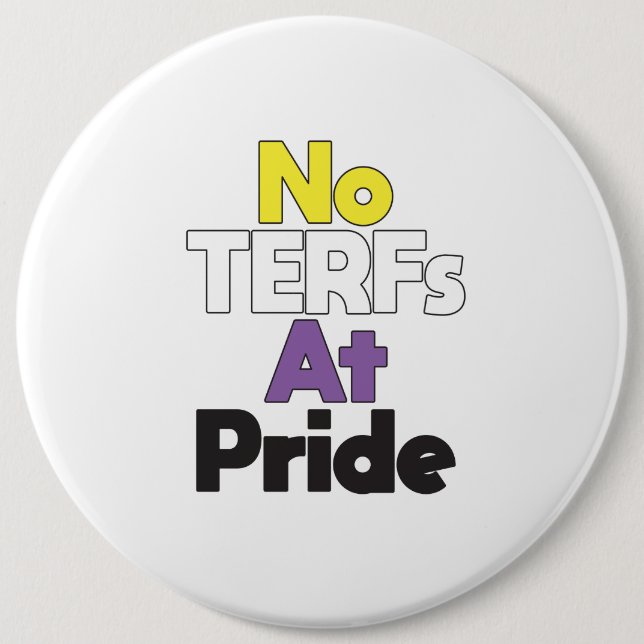 No TERFs at Pride Button (Front)