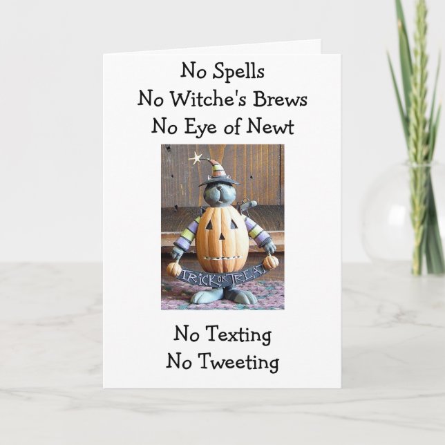 NO TEXT/TWEETS/TRICKING/SPELLS-LOVER'S HALLOWEEN CARD (Front)
