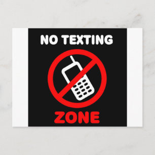 No Texting Zone Postcard