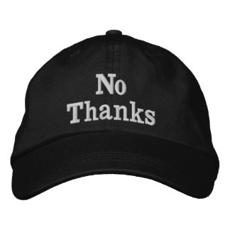 No Thanks Answer Gift for Dad Mum Funny Christmas Embroidered Hat