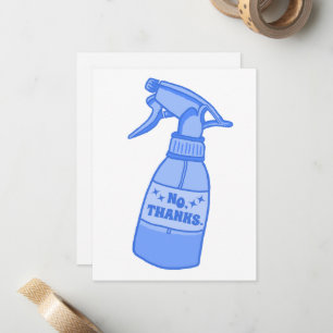 No, Thanks. Spray Bottle Sassy Humour Card