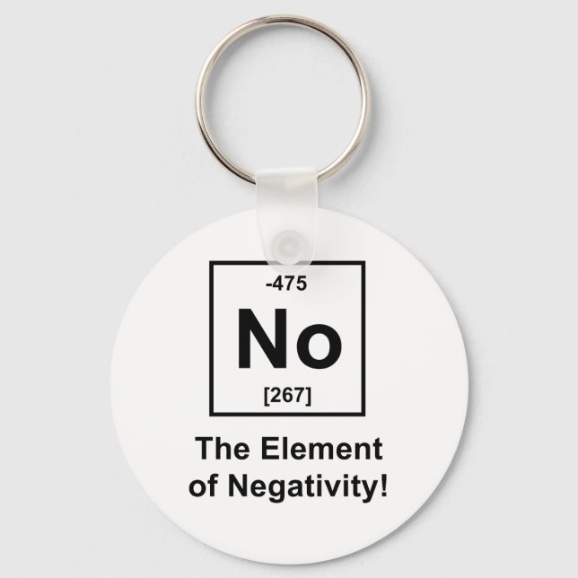 No, The Element of Negativity Key Ring (Front)