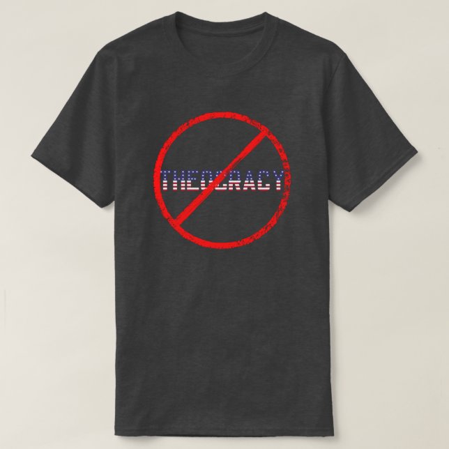 No Theocracy Church & State Protest T-Shirt (Design Front)