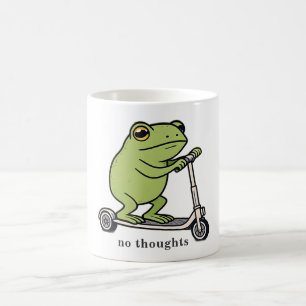 No Thoughts Frog Scooter Funny Meme  Coffee Mug