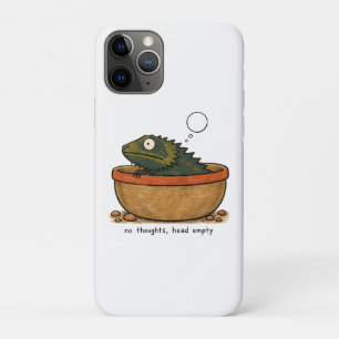 No Thoughts Head Empty Bearded Dragon Art iPhone 11 Pro Case
