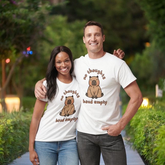No Thoughts Head Empty Capybara Funny Meme T-Shirt (Creator Uploaded)