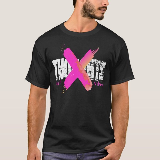 No Thoughts Just Vibes Shirt – Minimalist Shirt (Front)