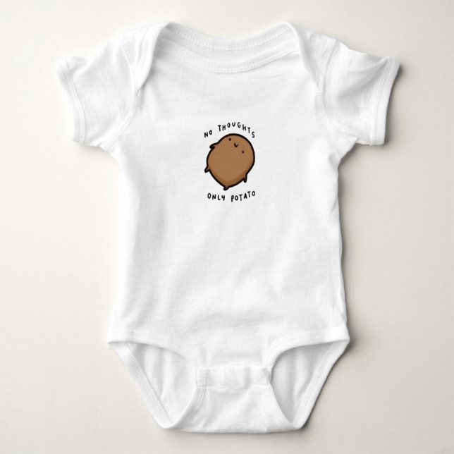 No thoughts only Potato Baby Bodysuit (Front)