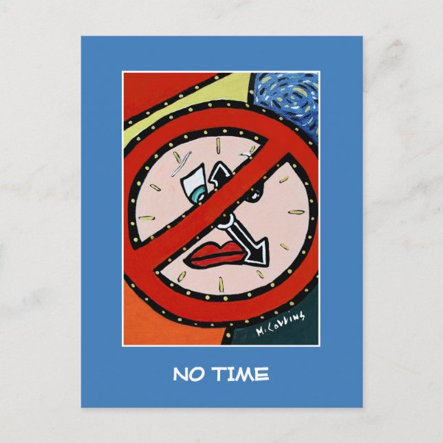 No Time On Blue - Time Pieces Postcard (Front)