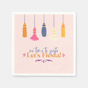 No Time to Siesa Let's Fiesta Graduation Party Napkin