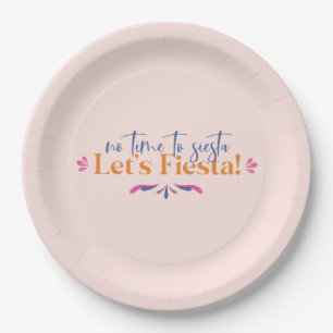 No Time to Siesa Let's Fiesta Graduation Party  Paper Plate