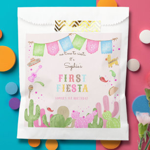 No time to siesta fiesta mexican first birthday favour bag