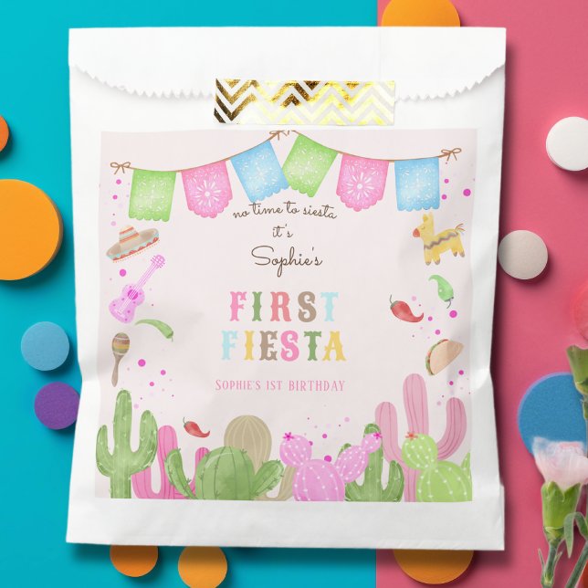 No time to siesta fiesta mexican first birthday favour bag (Creator Uploaded)