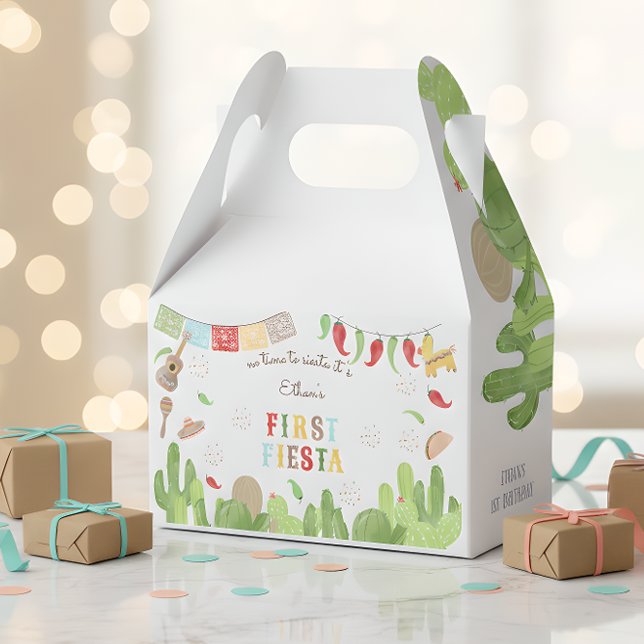 No time to siesta fiesta mexican first birthday favour box (Creator Uploaded)