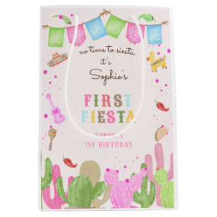 No time to siesta fiesta mexican first birthday medium gift bag
