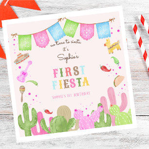No time to siesta fiesta mexican first birthday napkin