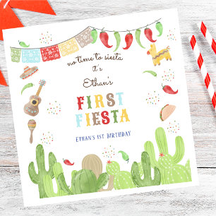 No time to siesta fiesta mexican first birthday napkin