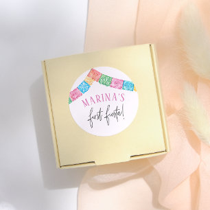 No Time To Siesta First Fiesta Girl Birthday Classic Round Sticker