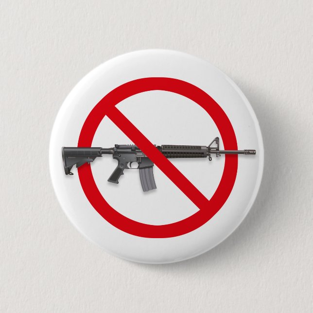 No To Assault Weapons - Gun Control 6 Cm Round Badge (Front)