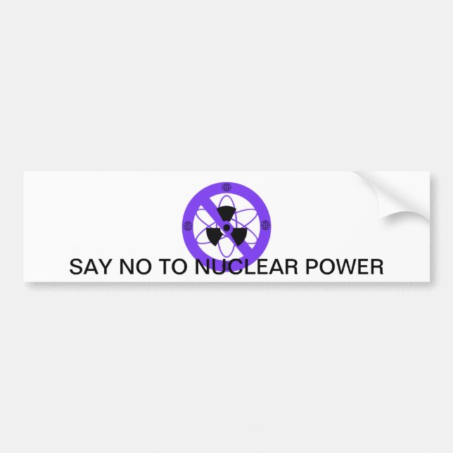 "NO TO NUCLEAR POWER"* BUMPER STICKER (Front)