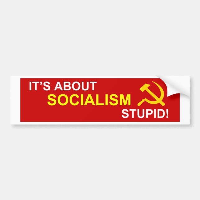 No to Socialism Bumper Sticker (Front)